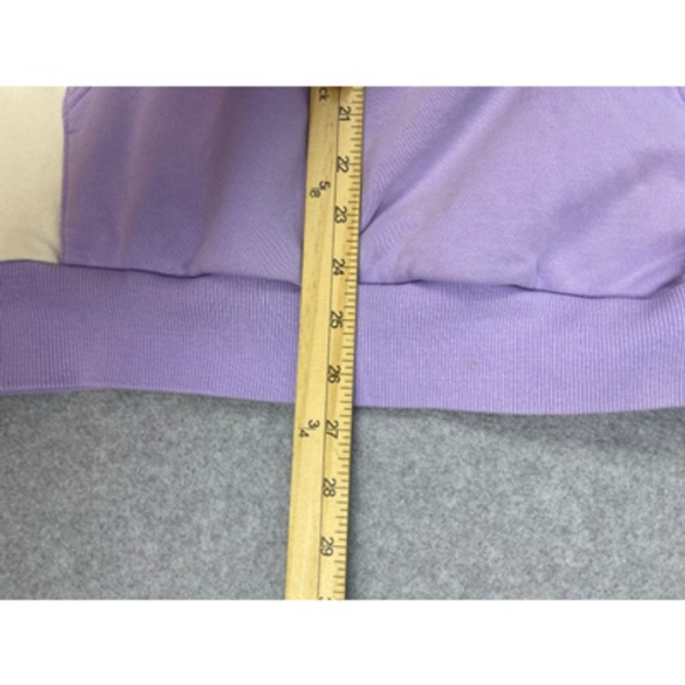 VTG Teddy Fresh Hoodie Size S Purple Pink Long Sleeve Pullover Color Block - Picture 3 of 9